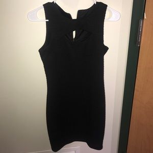 black mini dress
